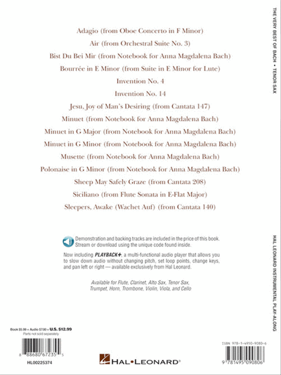 The Very Best of Bach Tenor Saxophone scores gallery preview page 4