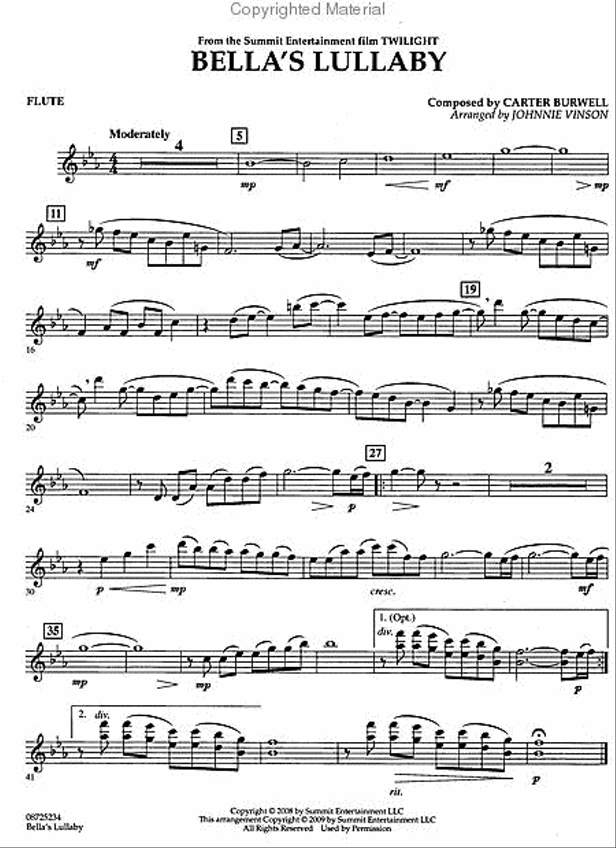 Bella's Lullaby (from Twilight) Concert Band scores gallery preview page 4