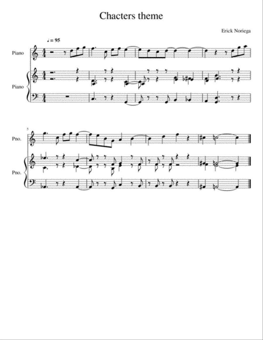 A Characters Theme A Characters Theme Voice scores gallery preview page 1