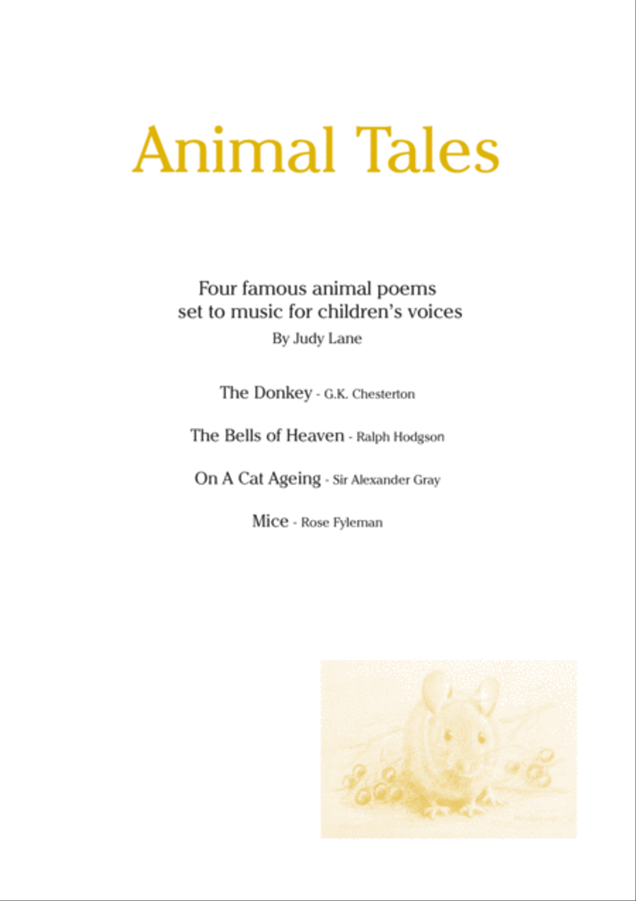 Animal Tales - Four famous animal poems set to music for children's voices and piano Children's Choir scores gallery preview page 1