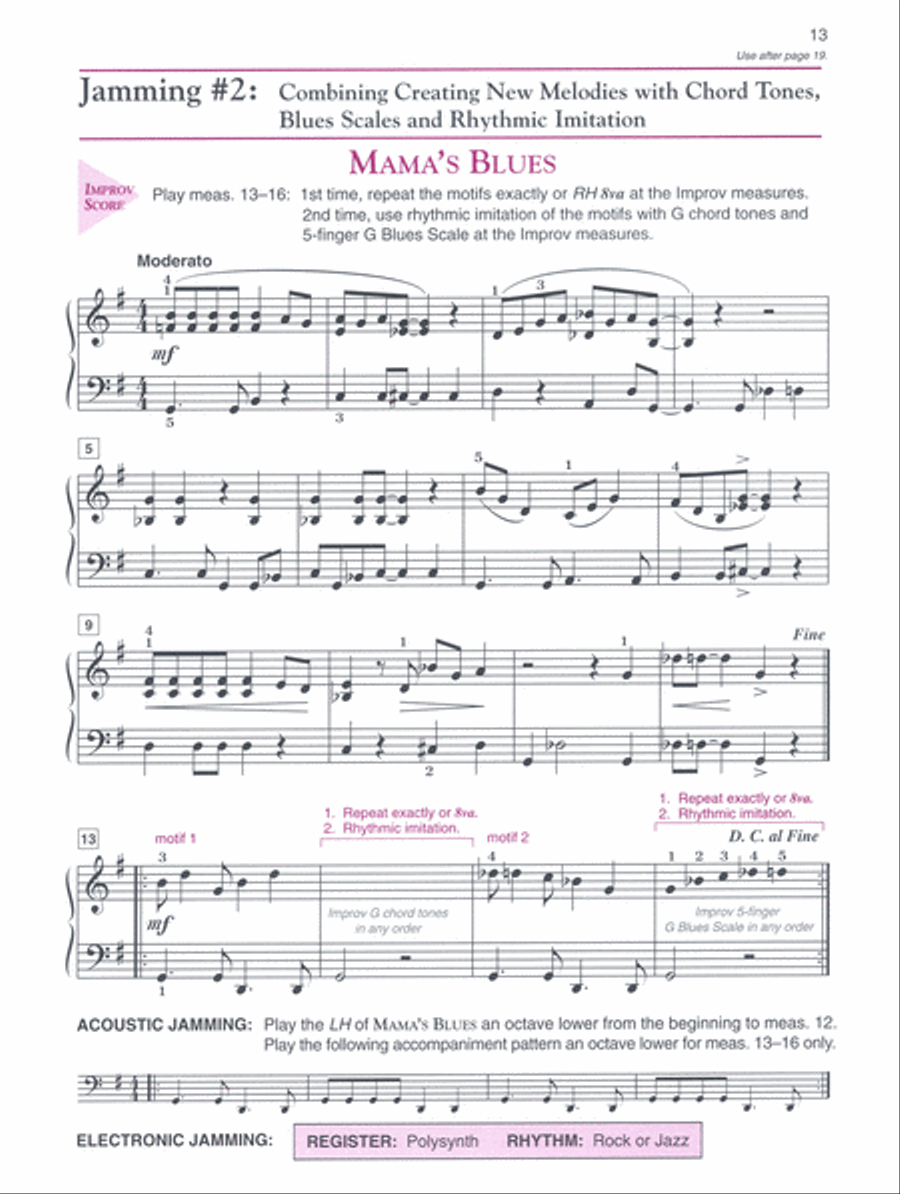 Alfred's Basic Jazz/Rock Course: Improvisation, Level 3 Piano Method scores gallery preview page 4