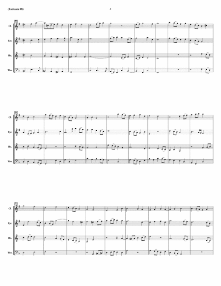 Fantasia #8 For 4 Viols - for Wind Quartet image number null