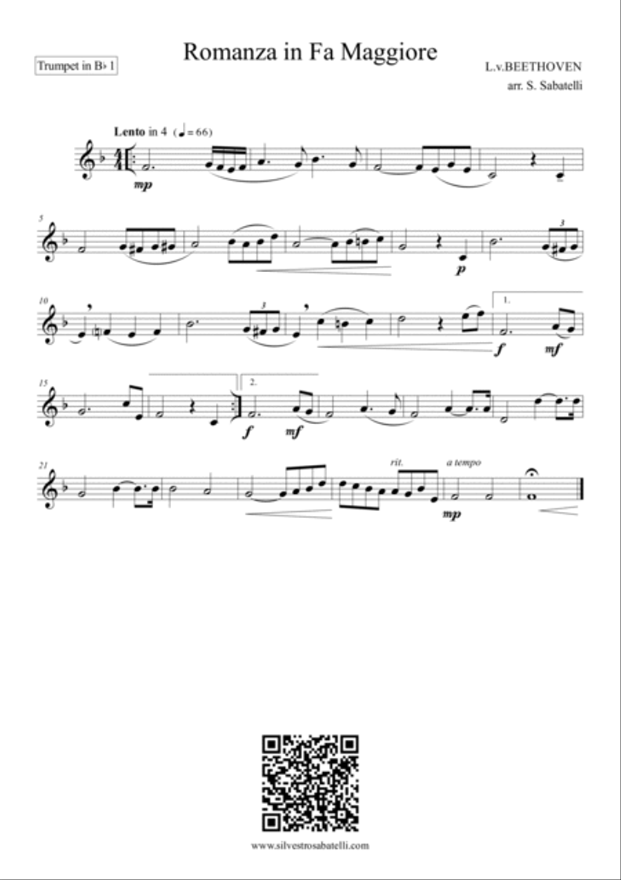 Romance in F major - Romanze in F-Dur Brass Ensemble scores gallery preview page 4