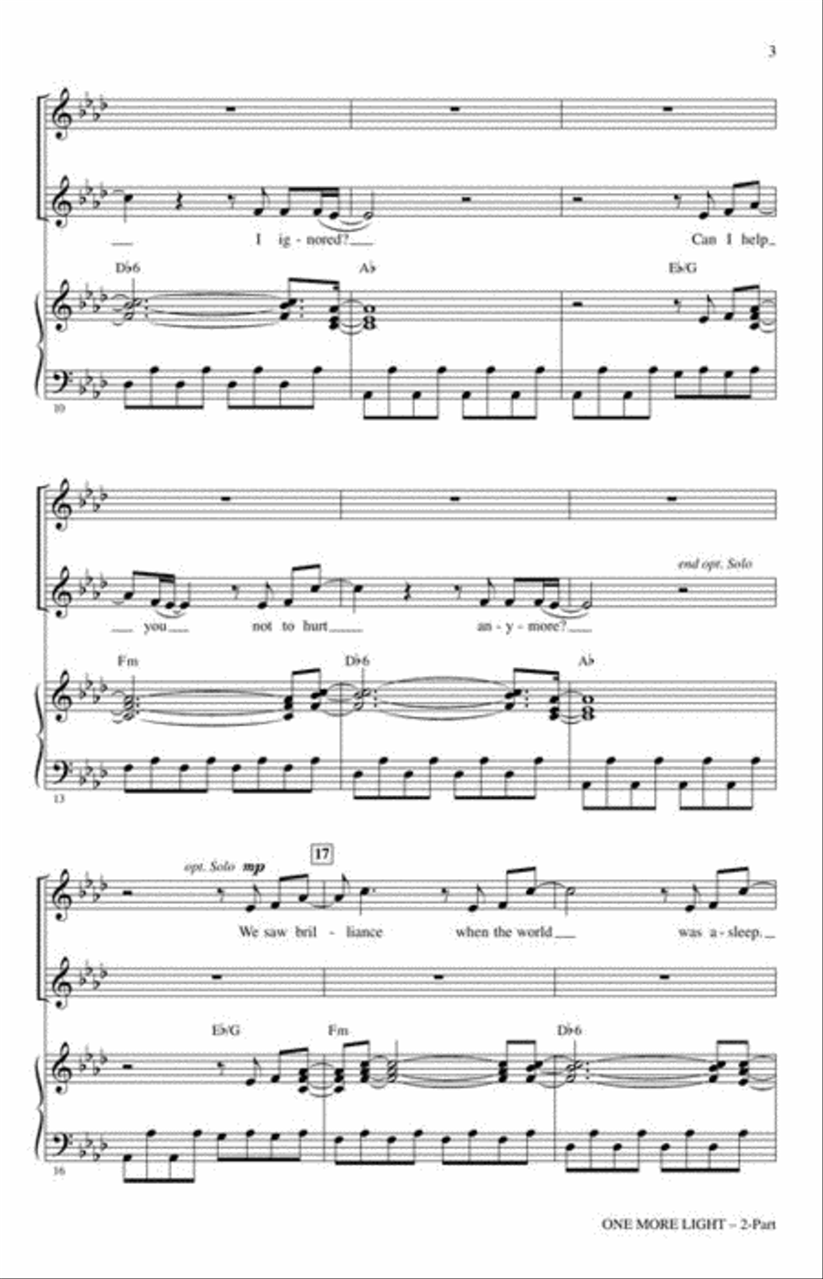 One More Light 2-Part scores gallery preview page 4