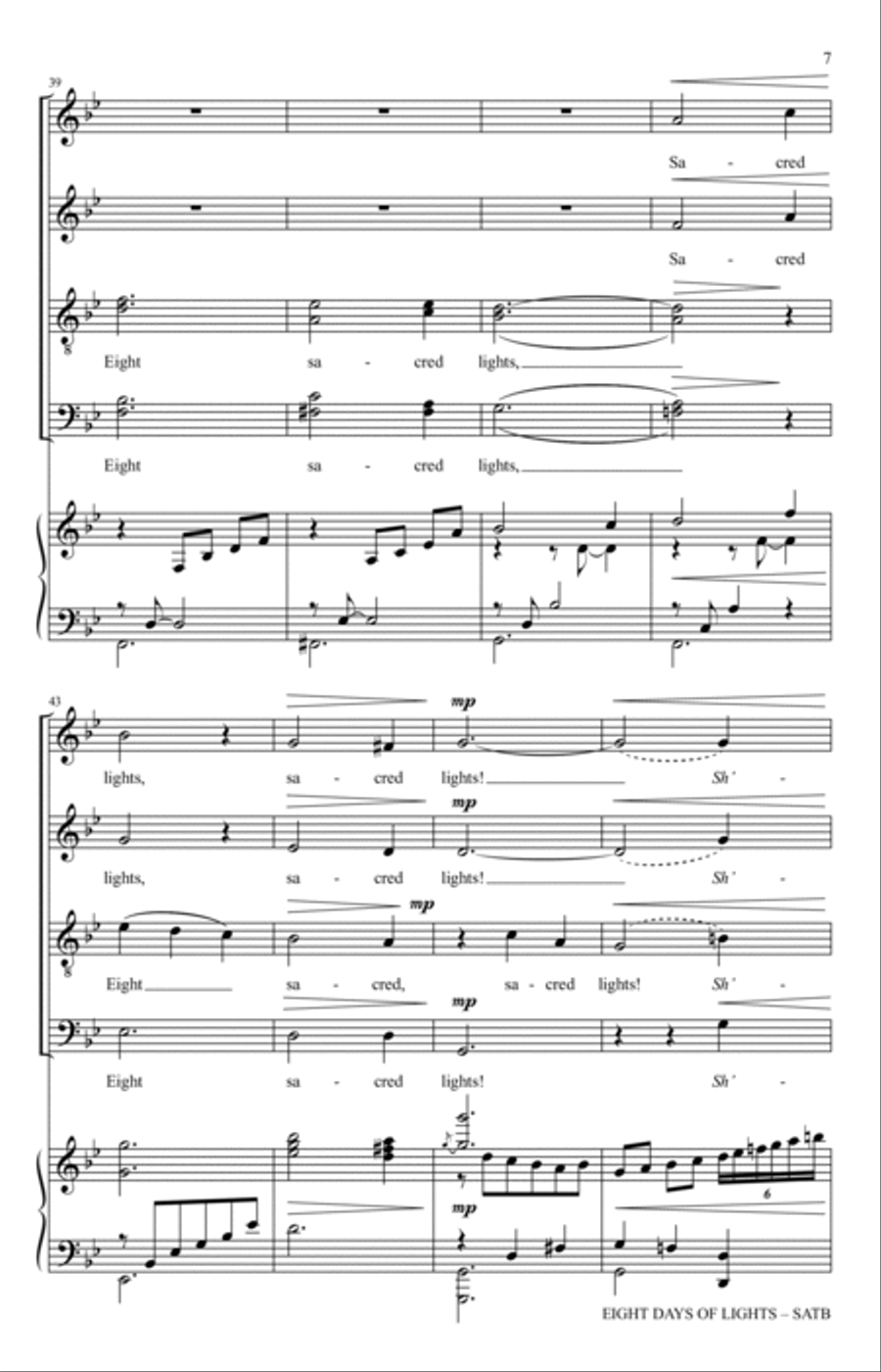 Eight Days Of Lights Eight Days Of Lights 4-Part scores gallery preview page 5