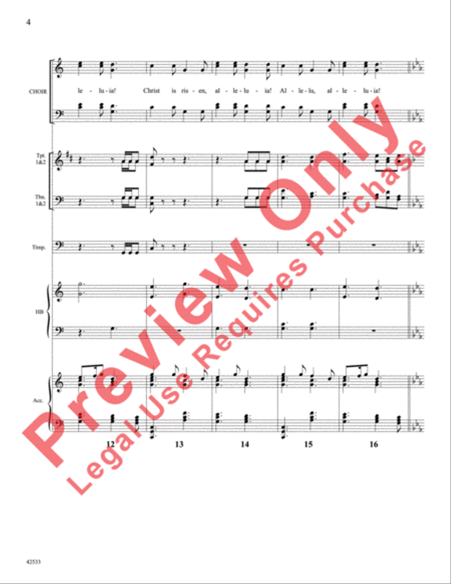 Fanfare and Canticle for Easter Day Choir scores gallery preview page 5