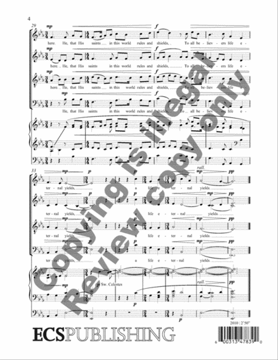 Draw nigh and take the Body of the Lord 4-Part scores gallery preview page 5