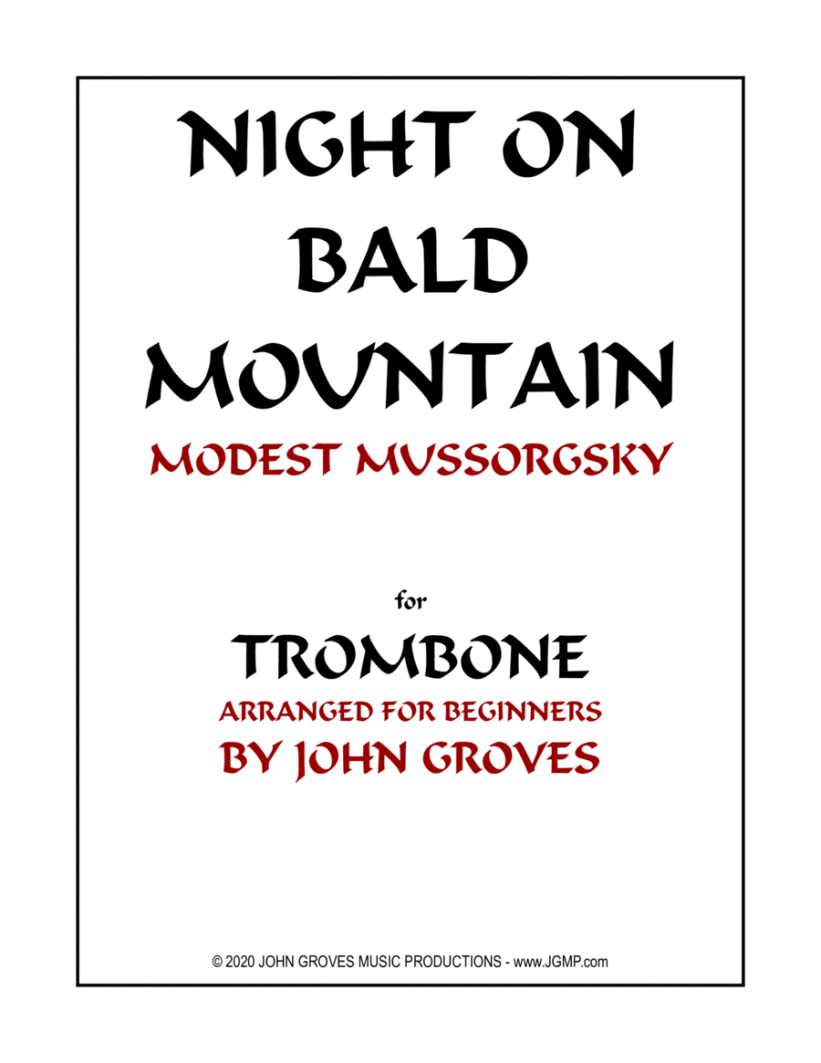 Night On Bald Mountain - Trombone (Beginner) Trombone Solo scores gallery preview page 1