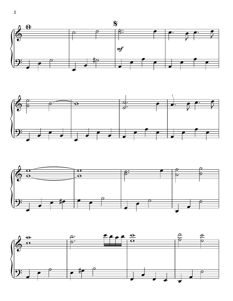 One Man's Dream One Man's Dream Easy Piano scores gallery preview page 2