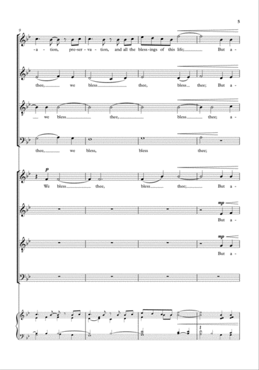 We bless thee for our creation 4-Part scores gallery preview page 4