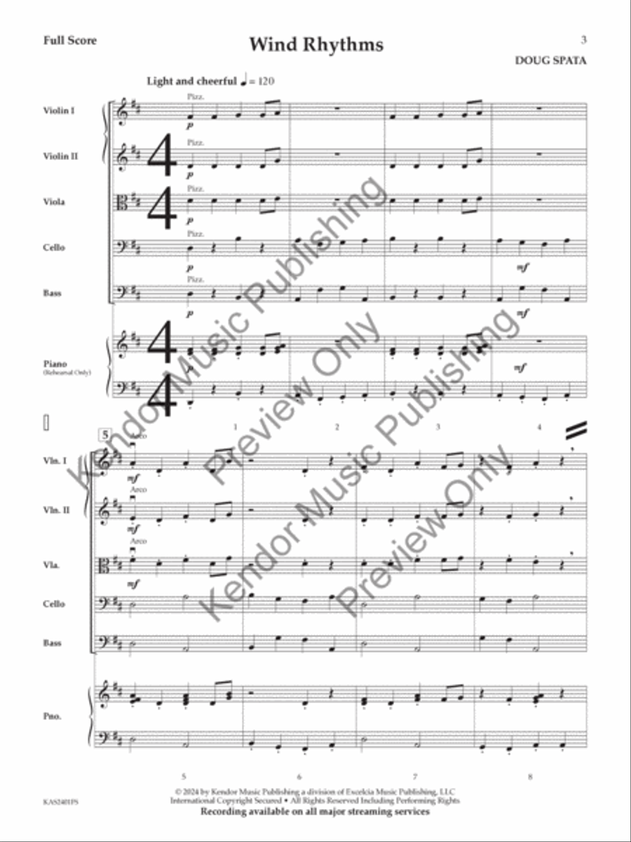 Wind Rhythms (Score) String Orchestra scores gallery preview page 4