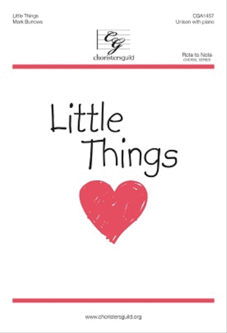 Little Things Unison Choir scores gallery preview page 1