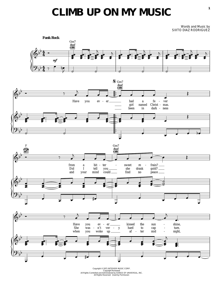 Climb Up On My Music Acoustic Guitar scores gallery preview page 1