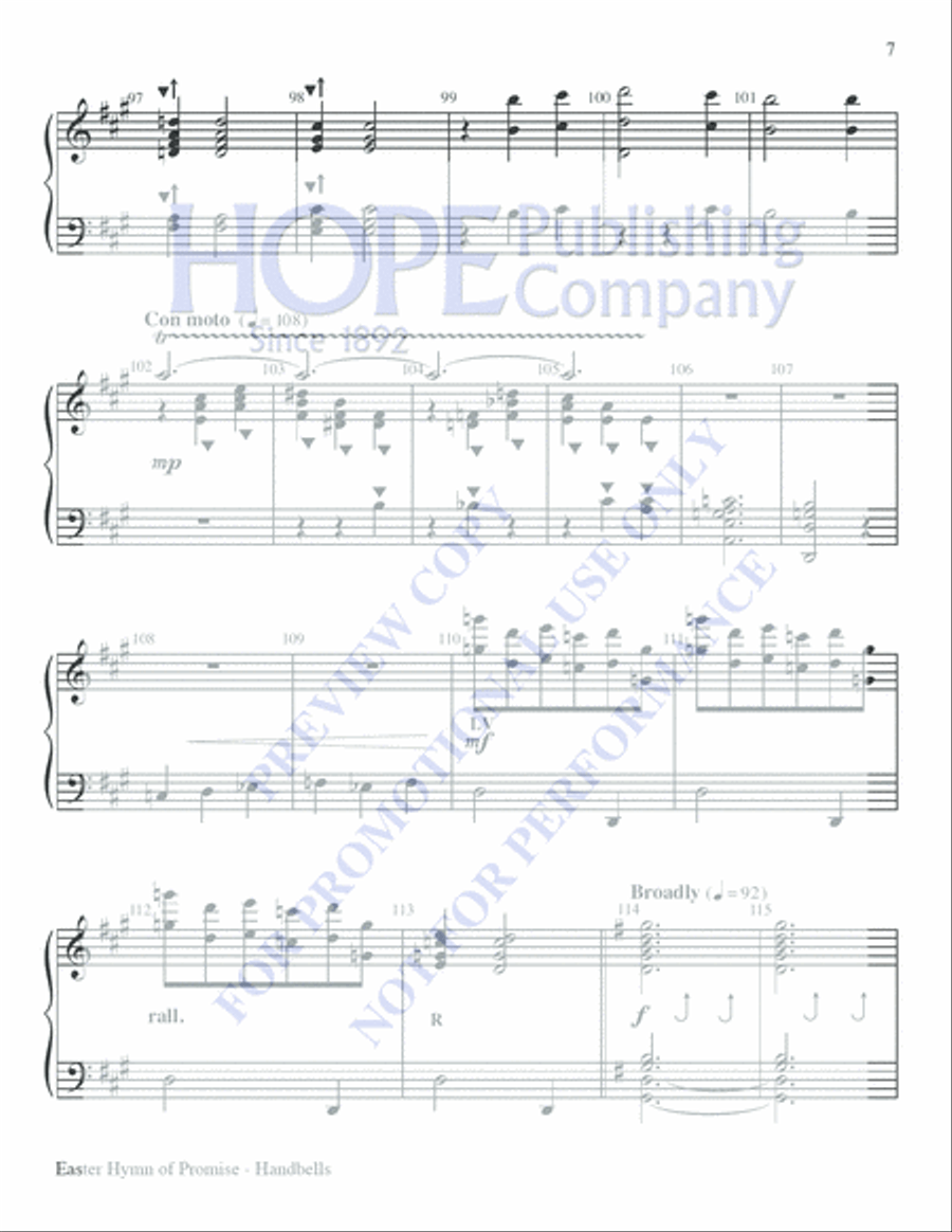 Easter Hymn of Promise Choir scores gallery preview page 7