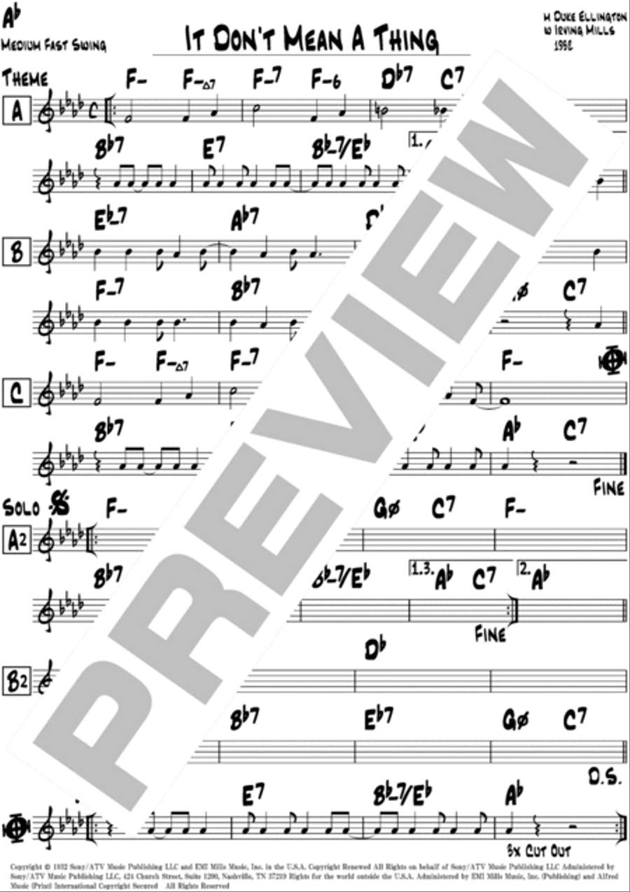 It Don't Mean A Thing (if It Ain't Got That Swing) Piano scores gallery preview page 6