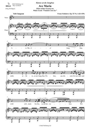 Ave Maria, Op. 52 No. 6 (D. 839) (G Major)