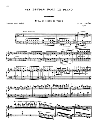 Book cover for Saint-Saëns: Six Etudes, Op. 52