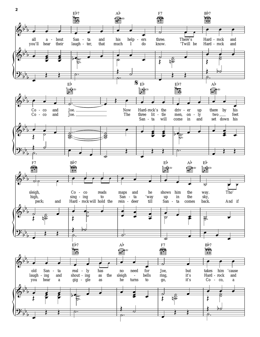 Hardrock, Coco and Joe (The Three Little Dwarfs) Guitar scores gallery preview page 2