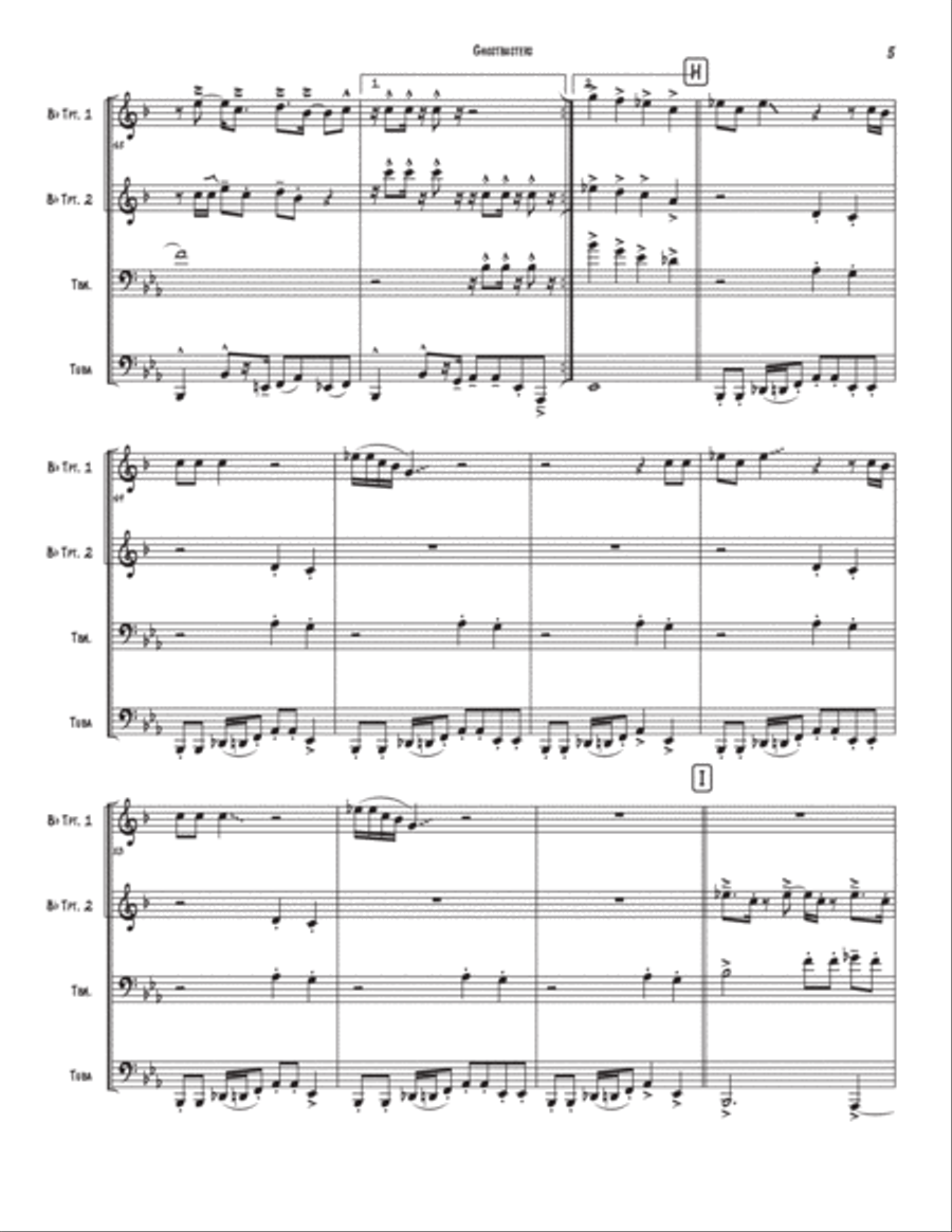 Ghostbusters Trombone scores gallery preview page 6