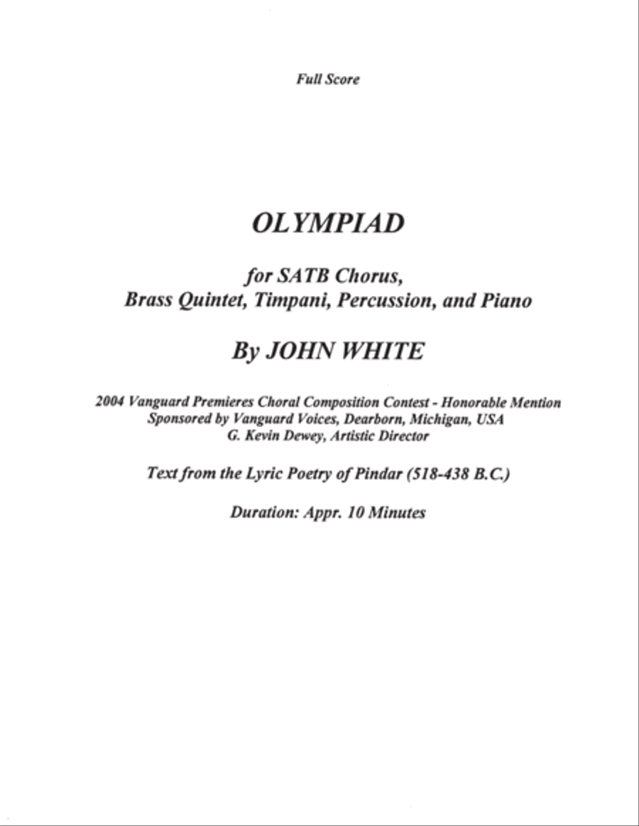 Olympiad (full score & parts) 4-Part scores gallery preview page 3