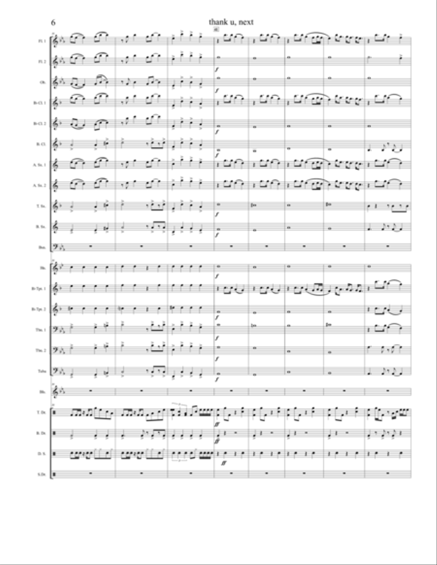 Thank U, Next Marching Band scores gallery preview page 6