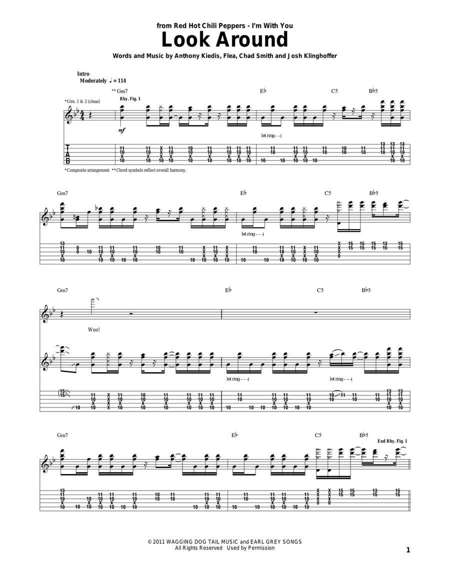 Look Around Acoustic Guitar scores gallery preview page 1