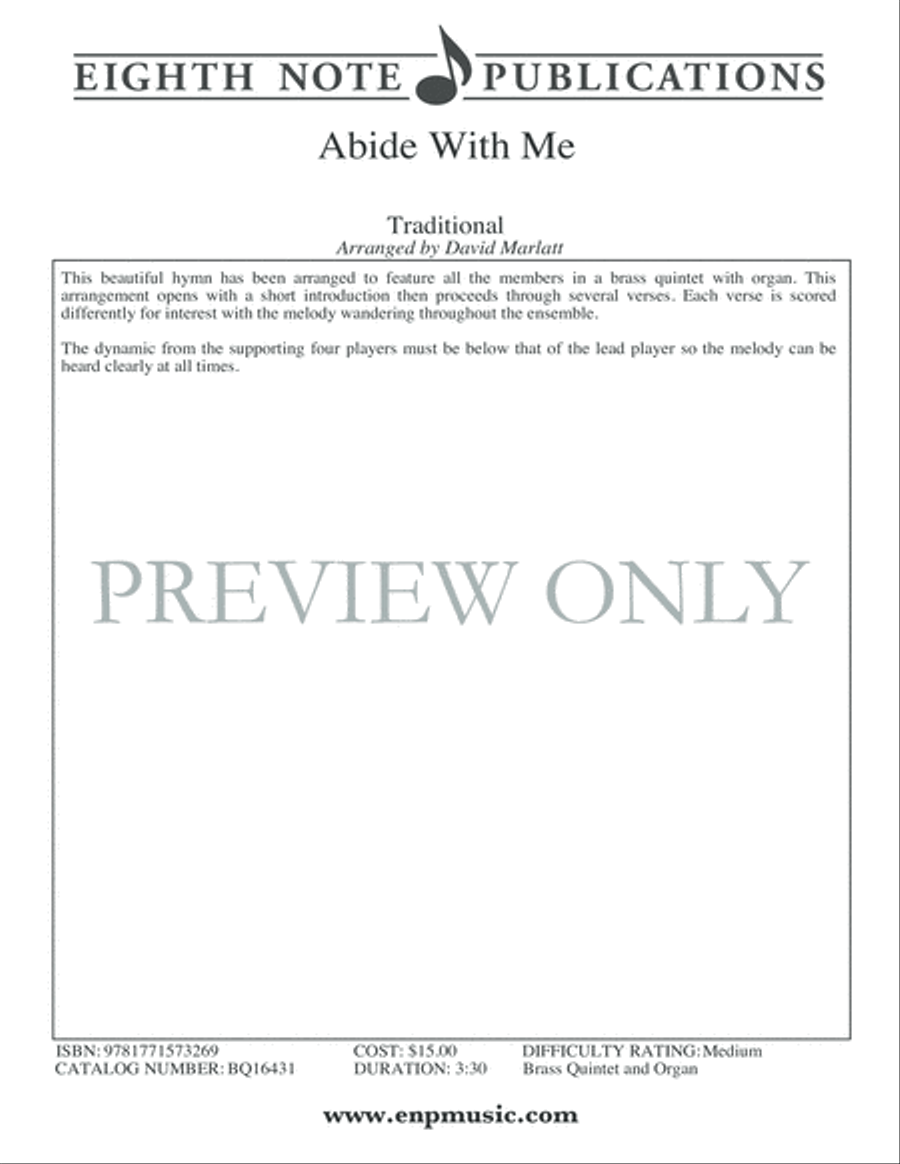 Abide with Me Abide with Me Brass Ensemble scores gallery preview page 2