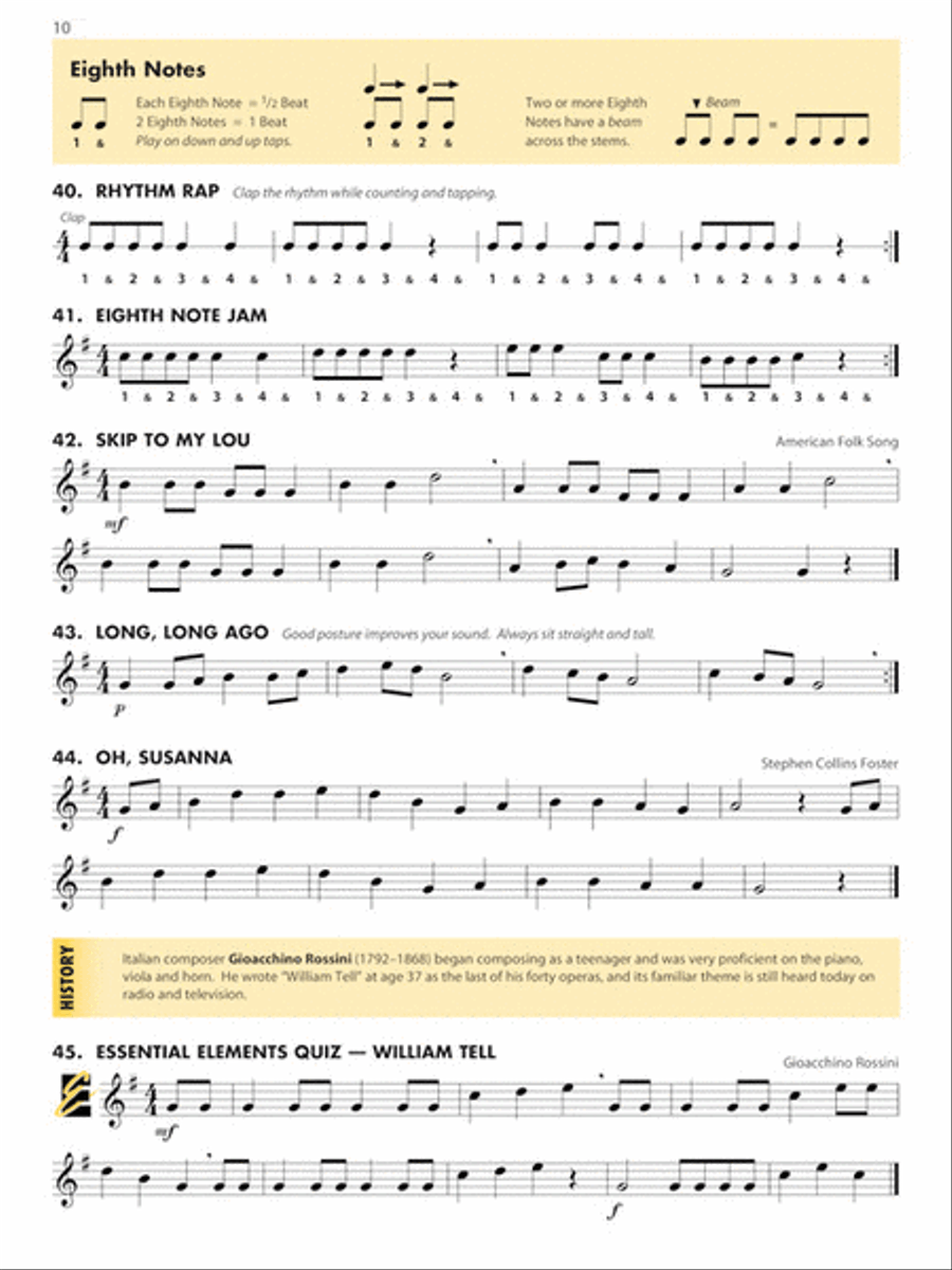 Essential Elements for Band – Eb Baritone Saxophone Book 1 with EEi Concert Band Methods scores gallery preview page 4