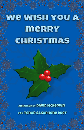 Book cover for We Wish You a Merry Christmas, Jazz Style, for Tenor Saxophone Duet