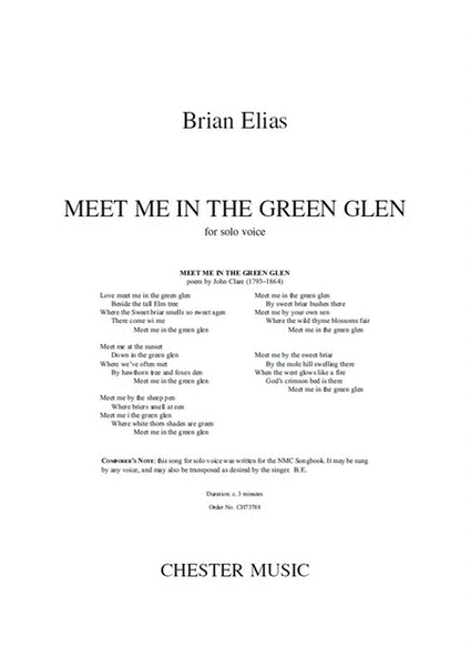 Meet Me In The Green Glen  Sheet Music