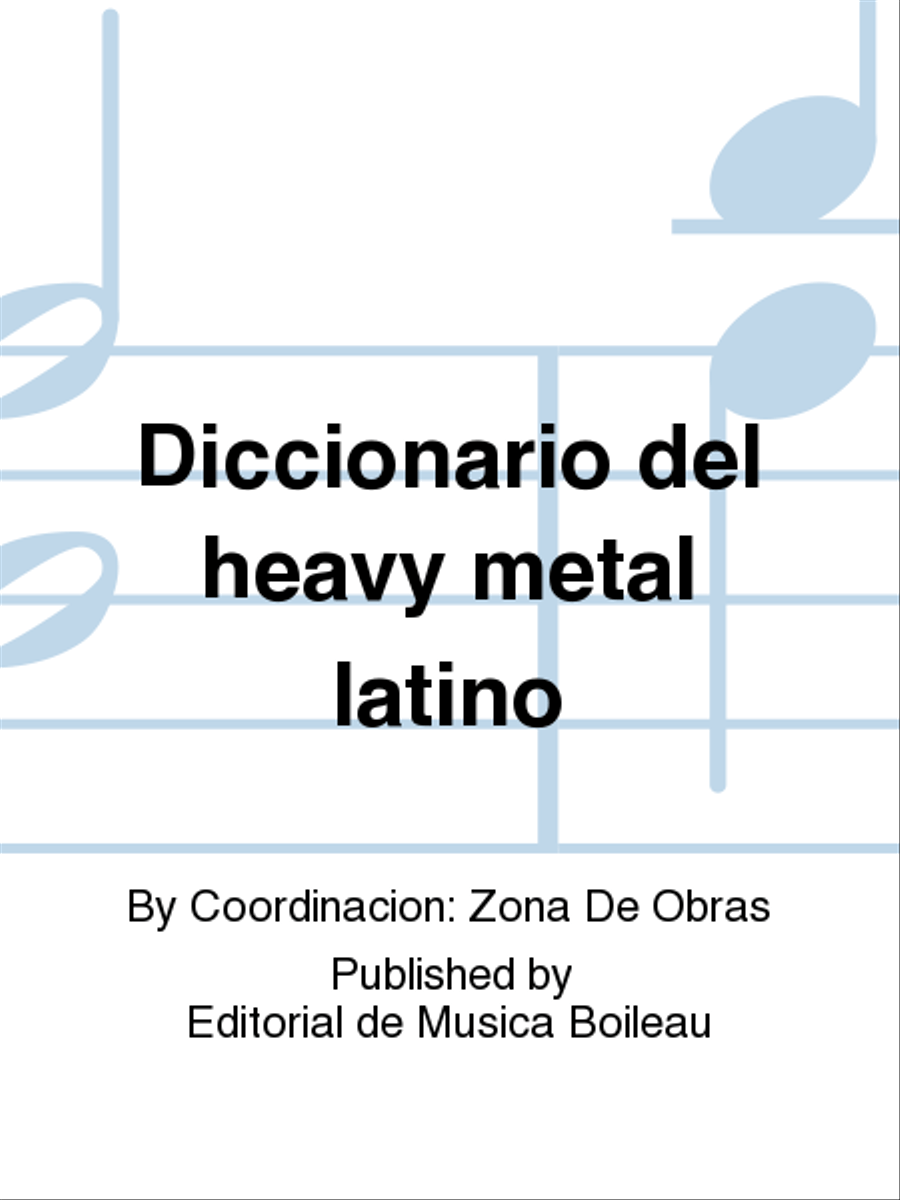 Diccionario del heavy metal latino Dictionaries scores gallery preview page 1
