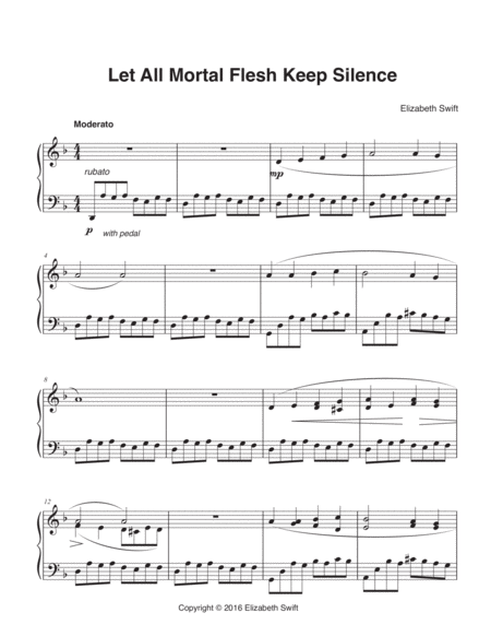 Let All Mortal Flesh Keep Silence for Piano Solo image number null