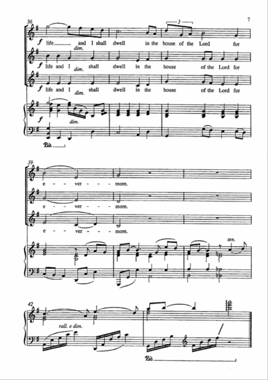 Psalm 23 - The Lord's My Shepherd SSAA scores gallery preview page 7