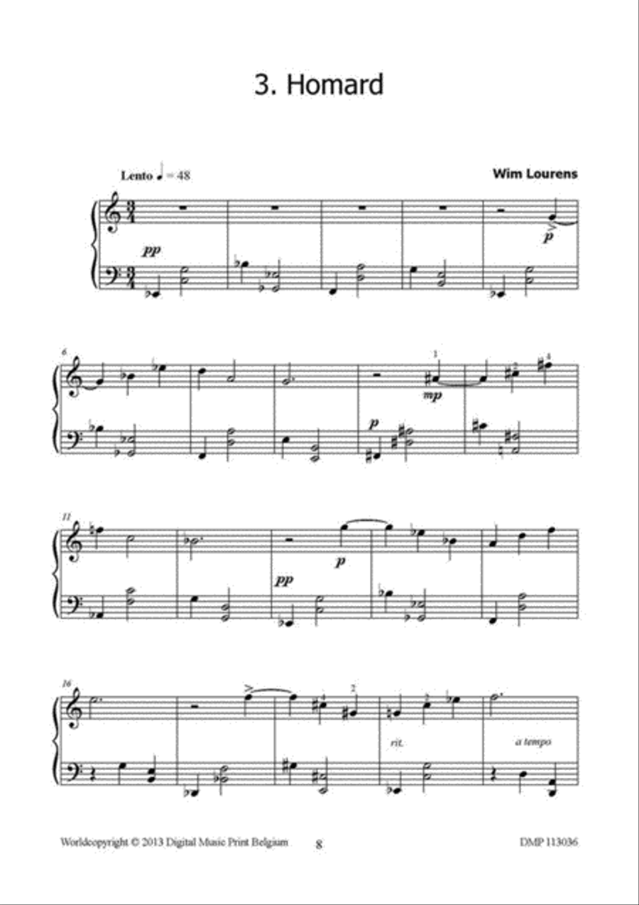 6 Invertébrés Piano Solo scores gallery preview page 4
