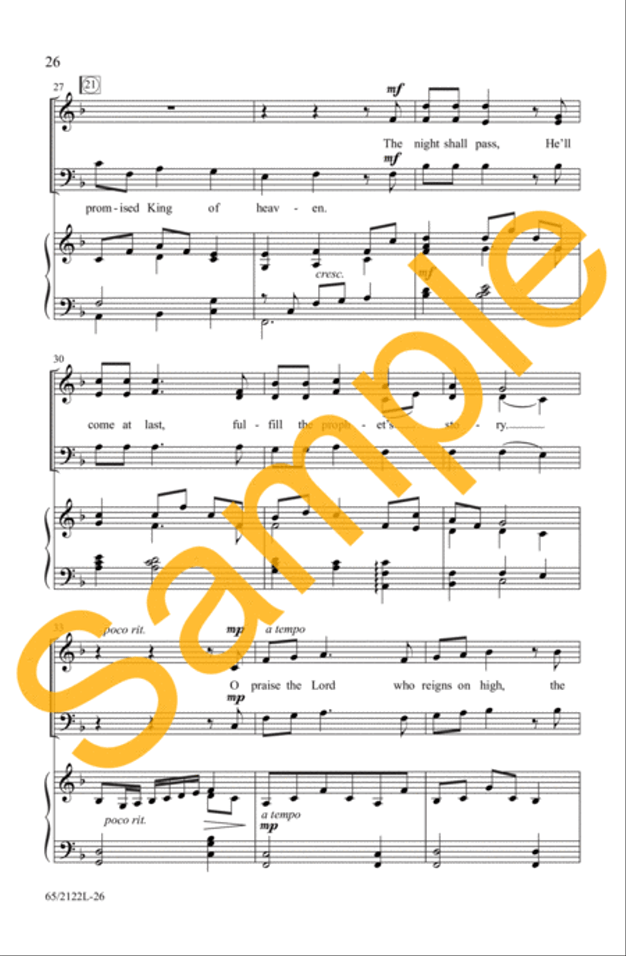 A New and Glorious Morn! 3-Part scores gallery preview page 21