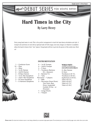 Book cover for Hard Times in the City: Score
