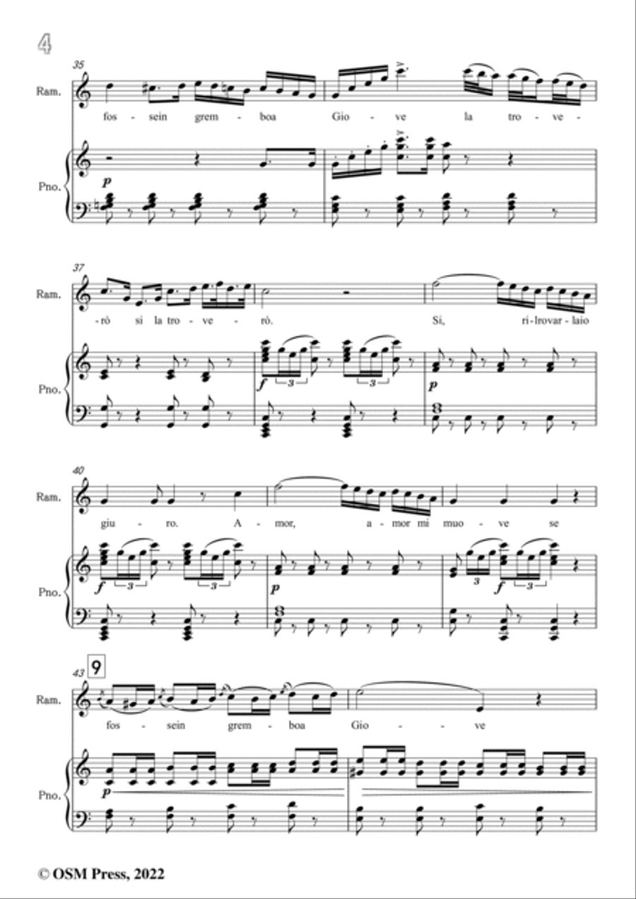 Rossini-Si ritrovarla,in C Major,from 'La Cenerentola',for Voice and Piano Voice Solo scores gallery preview page 6