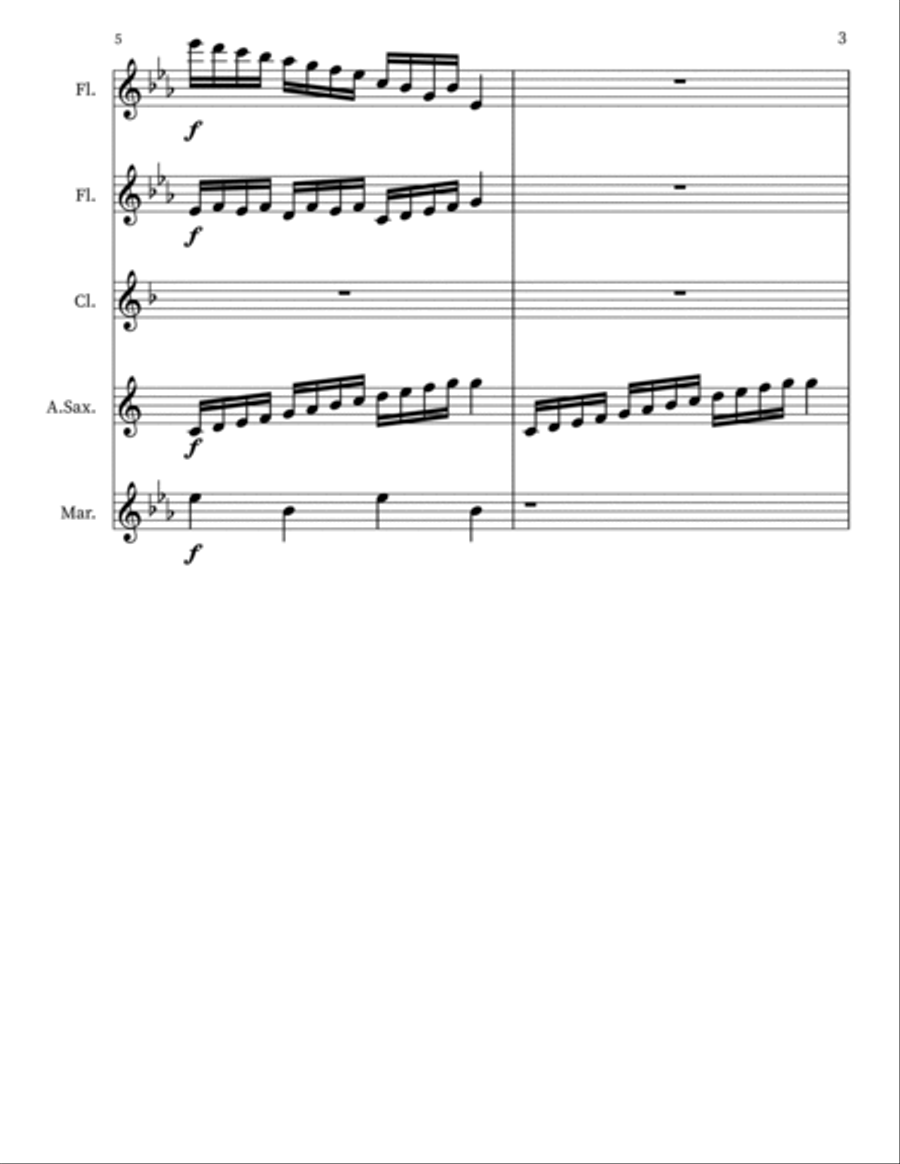 Windy Storm In Eb B-Flat Clarinet scores gallery preview page 3