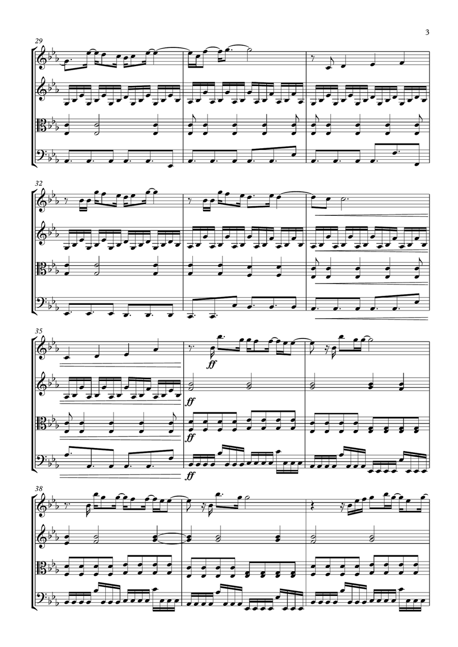 Turning Page Turning Page String Quartet scores gallery preview page 3
