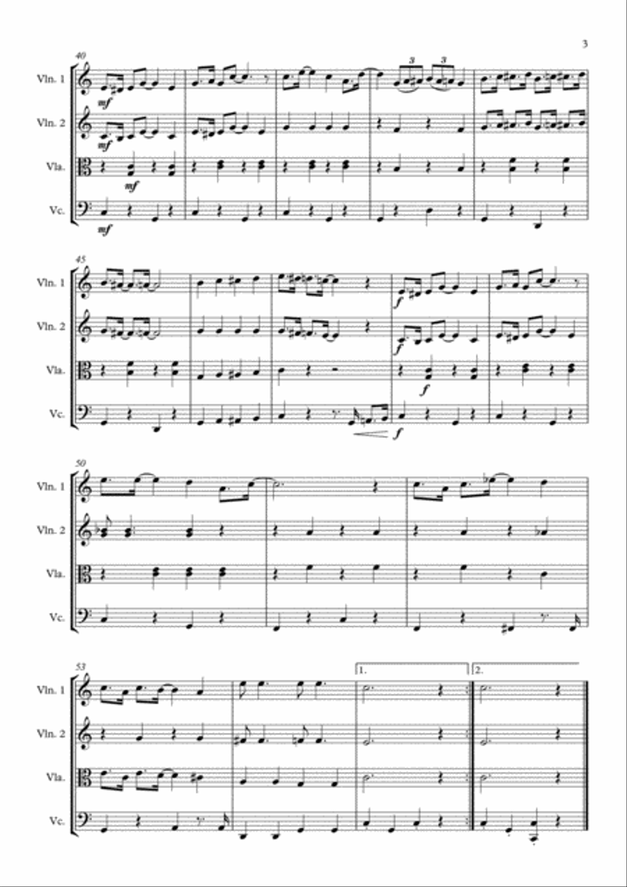 When I'm Sixty-Four String Quartet scores gallery preview page 3