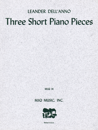 Book cover for Three Short Piano Pieces