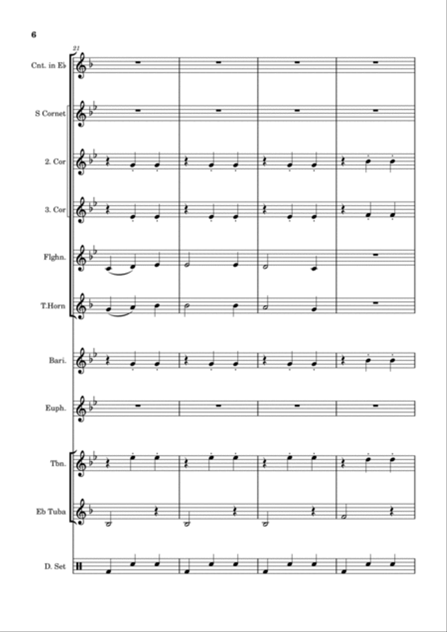 Sweet Caroline Sweet Caroline Brass Band scores gallery preview page 6