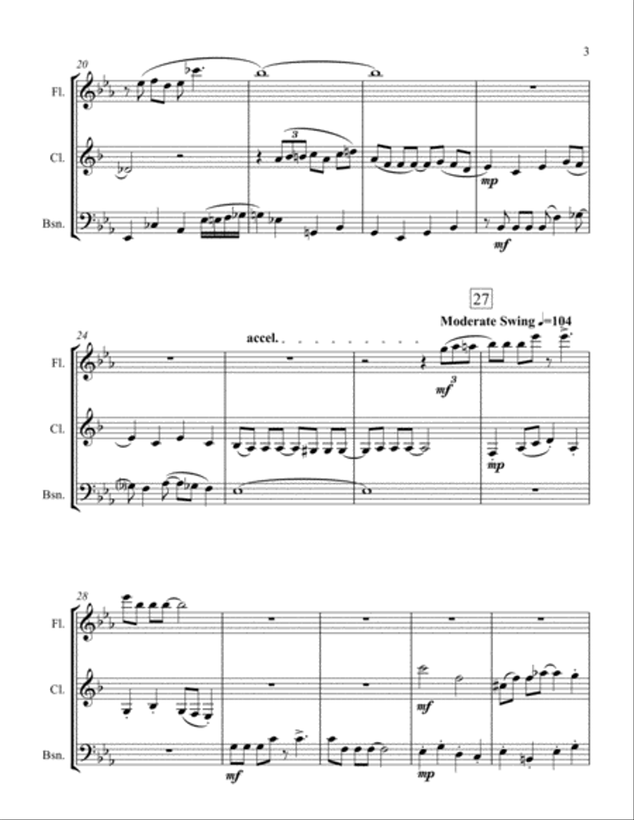 Can't Help Lovin' Dat Man Woodwind Trio scores gallery preview page 3