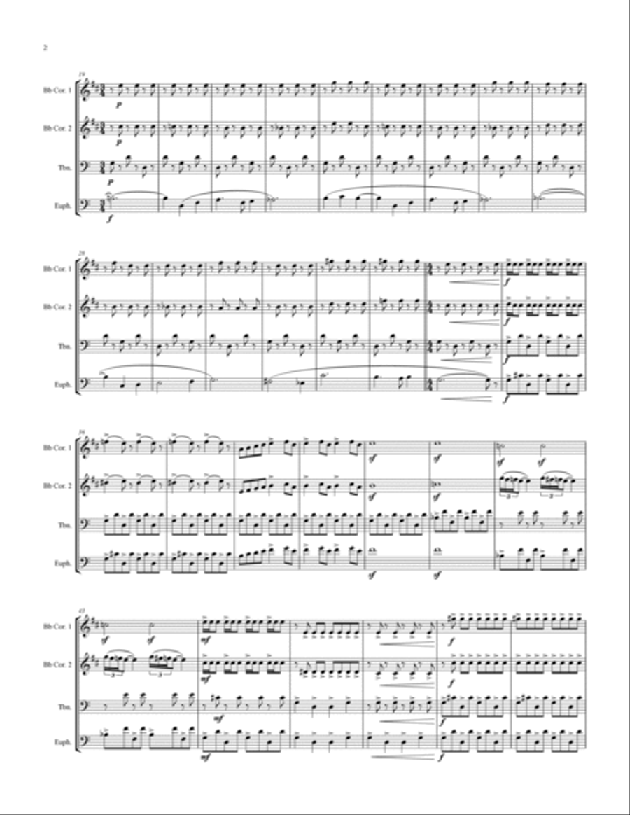 Sabre Dance Brass Quartet scores gallery preview page 3