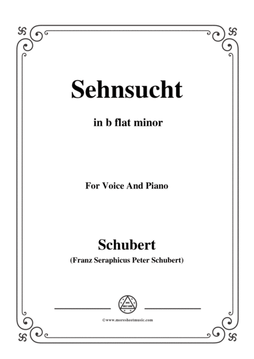 Schubert-Sehnsucht,Op.39(D.636), in b flat minor,for voice and piano image number null