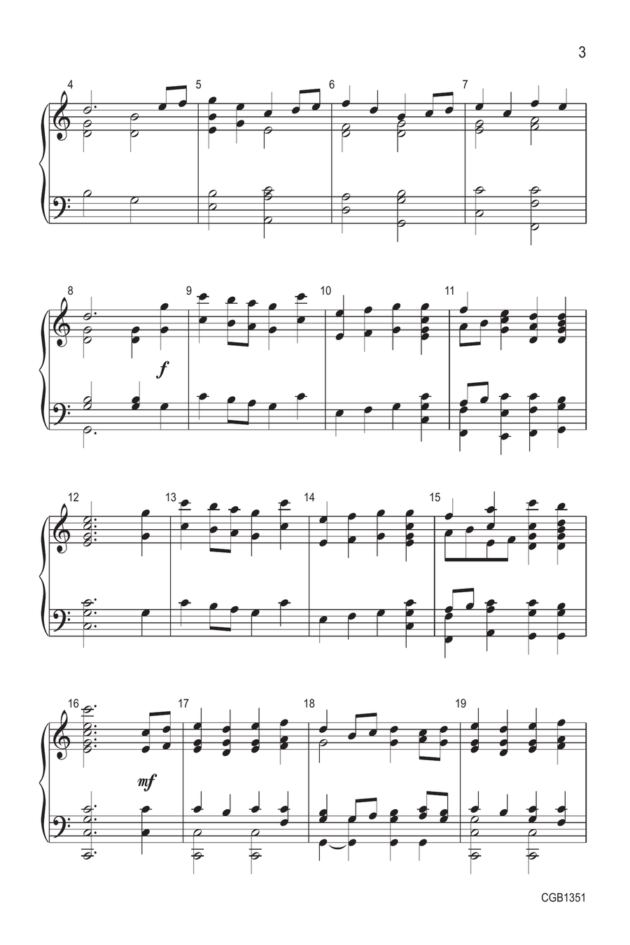 Hosanna, Loud Hosanna Handbell Choir scores gallery preview page 3