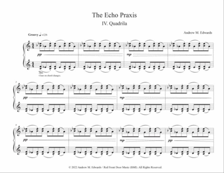 The Echo Praxis - IV. Quadrila Chamber Music scores gallery preview page 2