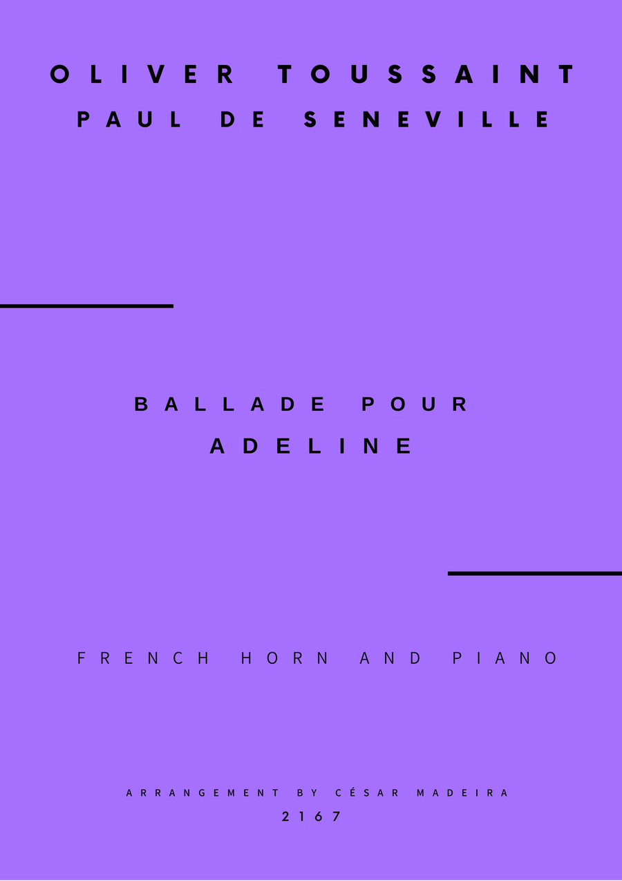 Ballade Pour Adeline Ballade Pour Adeline Piano scores gallery preview page 1