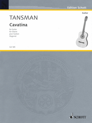 Book cover for Tansman - Cavatina For Guitar