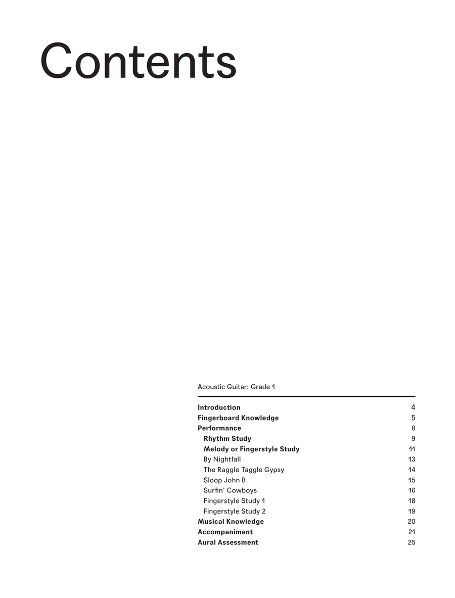 LCME Acoustic Guitar Handbook Grade 1 2020 Acoustic Guitar scores gallery preview page 3